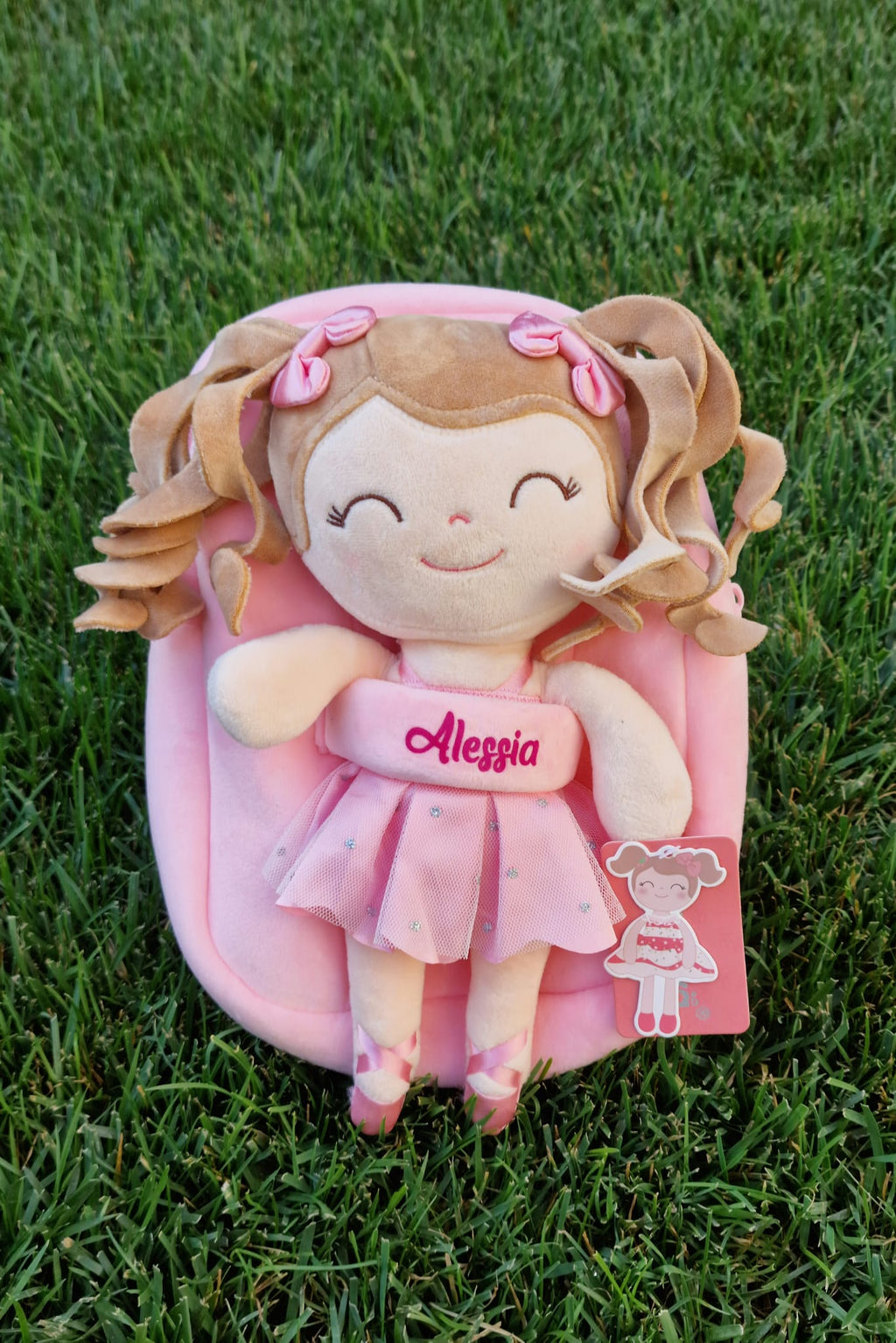 Rucsac personalizat cu nume, model Balerina - Alessia