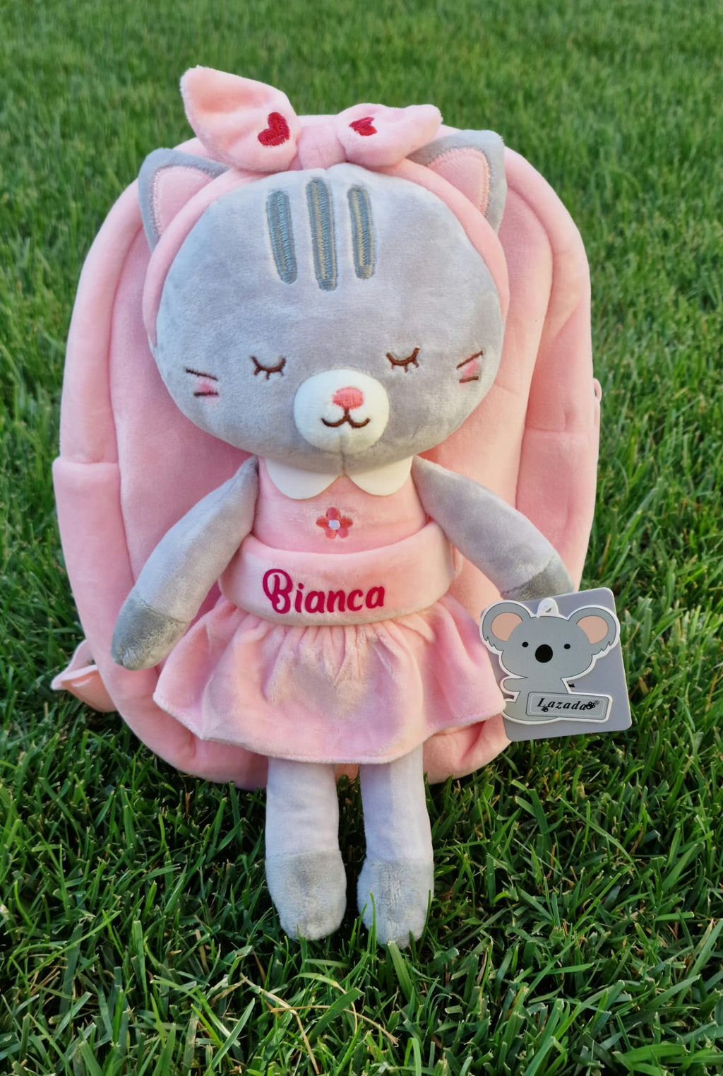 Rucsac personalizat cu nume, model Cat - Bianca