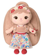 Rucsac Metoo personalizat, model Flower Girl, cu jucarie detasabila (cresa/gradinita)