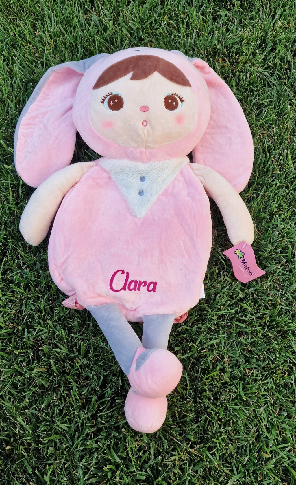 Rucsac personalizat cu nume, model Iepure - Clara