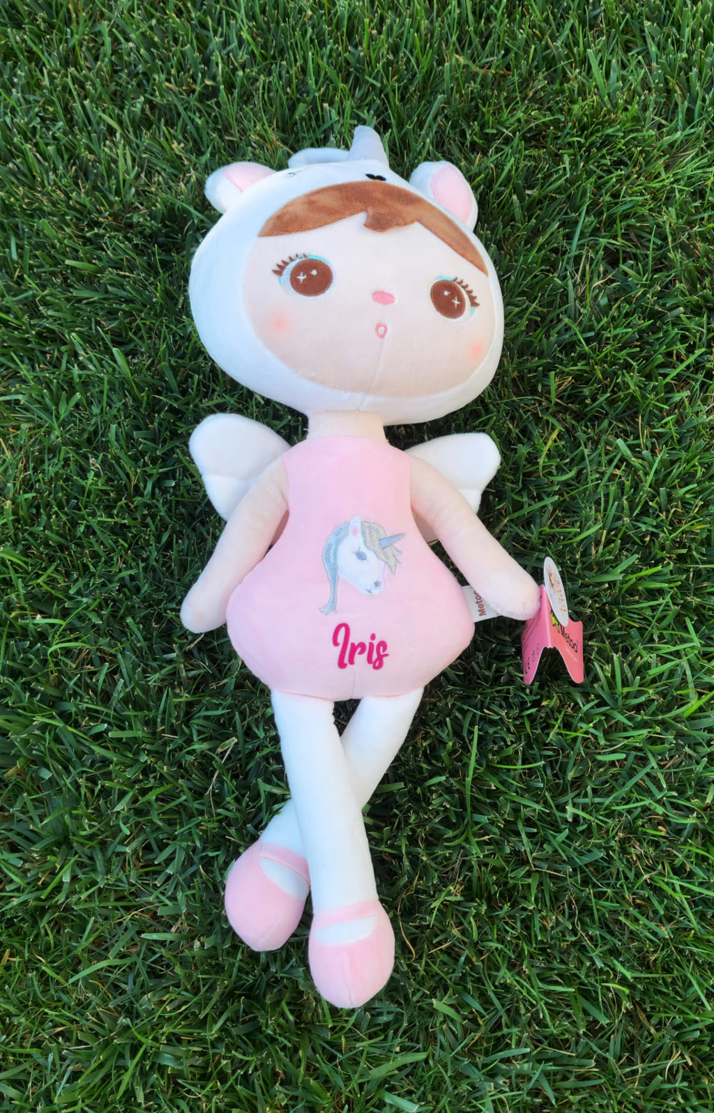 Papusa personalizata cu nume, model Pastel Unicorn - Iris