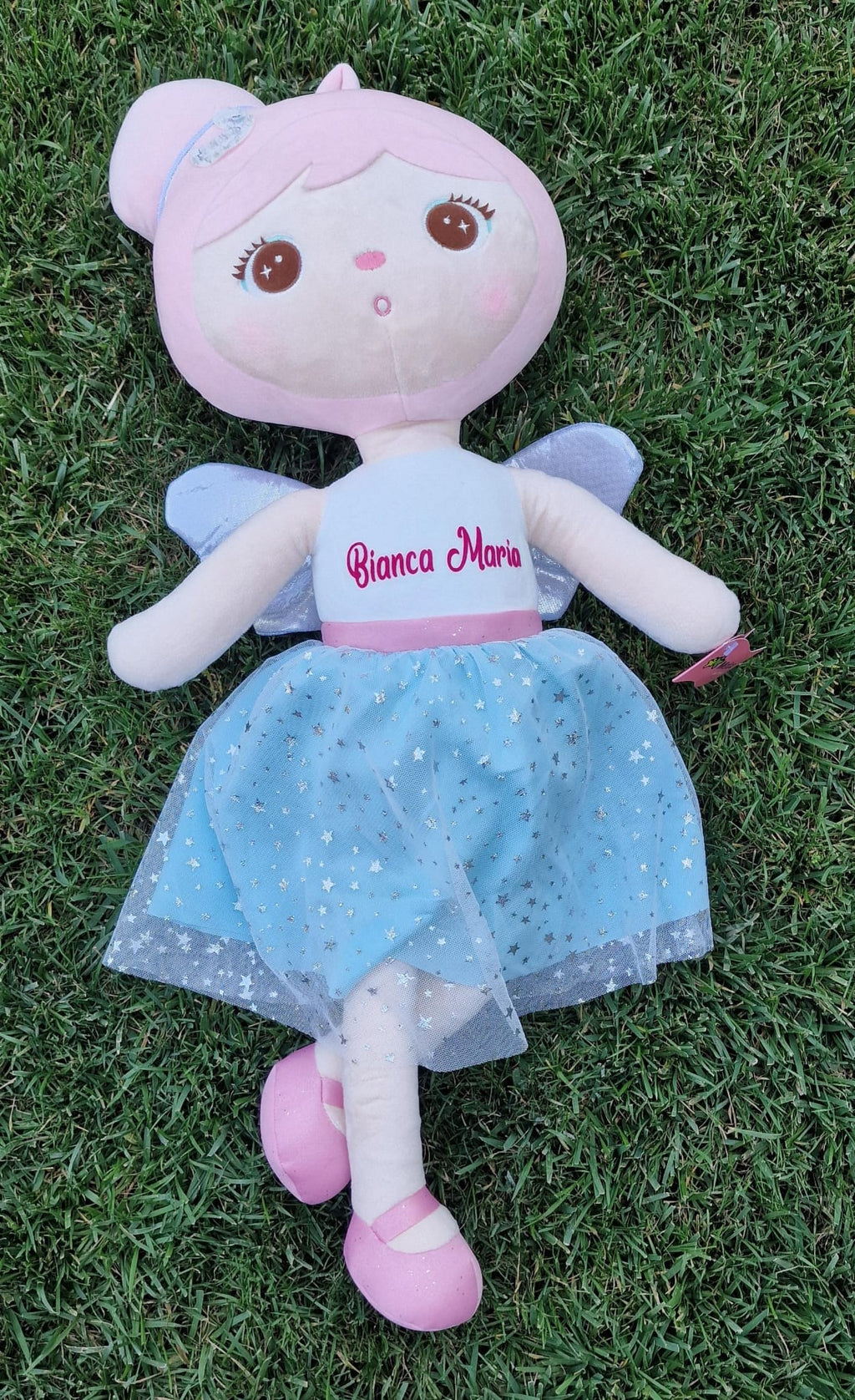 Papusa personalizata cu nume, model Ingeras - Bianca Maria, 70 cm