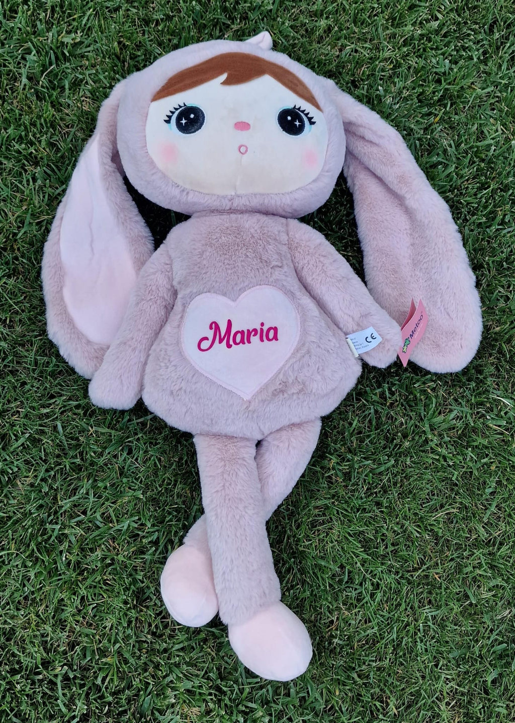 Papusa personalizata cu nume, model Iepuras- Maria