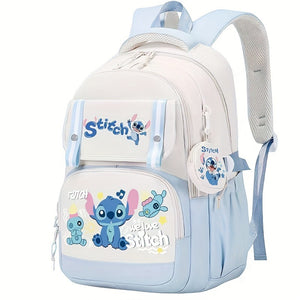 Ghiozdan scolar impermeabil model Stitch
